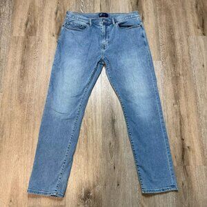 Gap Jeans Mens Size 34x32 Straight Blue Light Wash Denim Fits 34x29